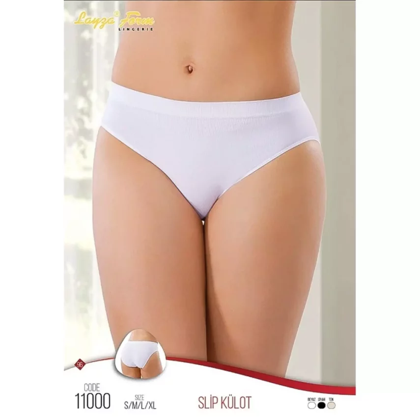 KADIN İZ YAPMAZ MİKRO ELYAF SLİP KİLOT BEYAZ - 1