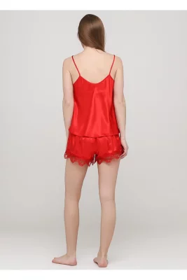 KIRMIZI SATEN GECELİK - 2