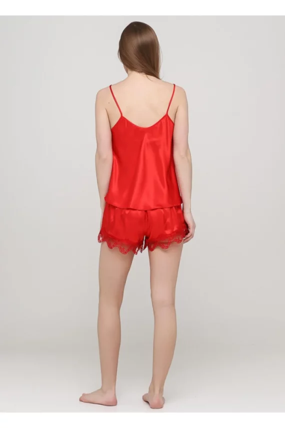 KIRMIZI SATEN GECELİK - 2