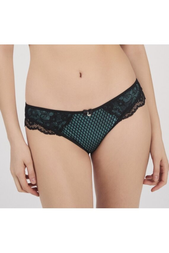 MOONLIGHT DANTEL DETAYLI YEŞİL SLİP - 1