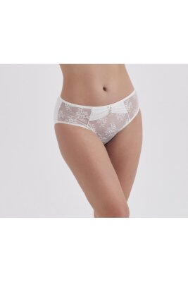 MOONLİGHT İNCE DETAYLI DESENLİ SLİP KÜLOT BEYAZ