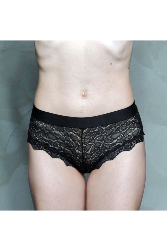 MOONLİGHT SİYAH DANTEL SLİP KÜLOT - 1