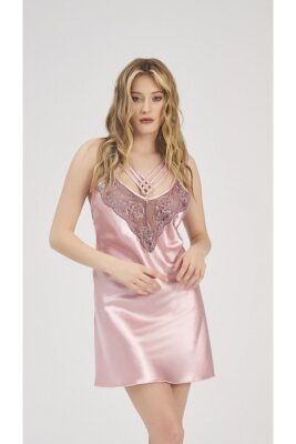 PEMBE SATEN GECELİK